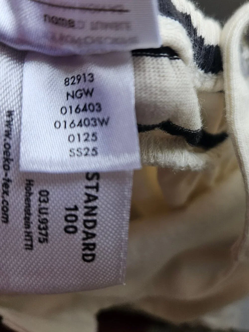 Hanna Andersson Sleeveless Striped Crossback Dress Ecru 3T